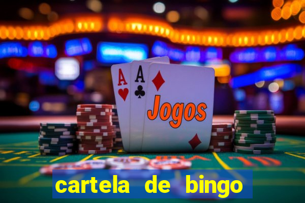 cartela de bingo pra imprimir